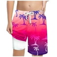 thumbnail image 1 of JUMEYU Kids Bathing Suits Boys Boys Swim Trunks with Compression Liner-Quick Dry Bathing Suit Beach Shorts for Kids Size 6-7 (Hot Pink,6-7 Years), 1 of 4