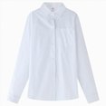 thumbnail image 1 of JUMEYU Kids Button Up Shirt Boys Soft Wrinkle Free Dress Shirt Long Sleeve Button Down Shirt Cotton Blend Stretch School Uniform Formal Daily Graduation 6T 7T (White,6-7 Years), 1 of 3