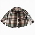 thumbnail image 1 of JUMEYU Kids Flannel Shirt Little Boy Plaid Shirt Jacket Long Sleeve Single-Breasted Shacket Coat with Pockets Kids Fall Casual Outwear Size 8-9 (Green,8-9 Years), 1 of 9