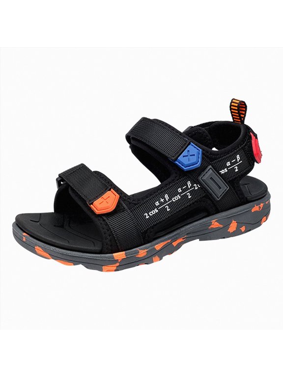 Kids Hiking Sandals Kid's and Toddlers Water Sandals - Beach Sandals for Boys and Girls, Lightweight Durable Closed Toe for Outdoors, Water Play and Pool Size 13 (Black,Little Kids 13)