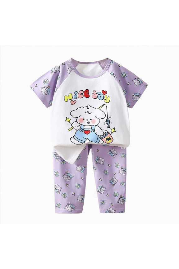 Kids Pajamas Toddler Boys Pajamas Cotton Kids 2 Piece Pjs Sleepwear Clothes Sets 18 24 Months (Light Pink,18-24 Months)