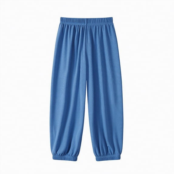 JUMEYU Kids Pants Boys Camo Pants Kids Pull On Drawstring Camouflage Cargo Joggers Size 6-7 (Blue,6-7 Years)