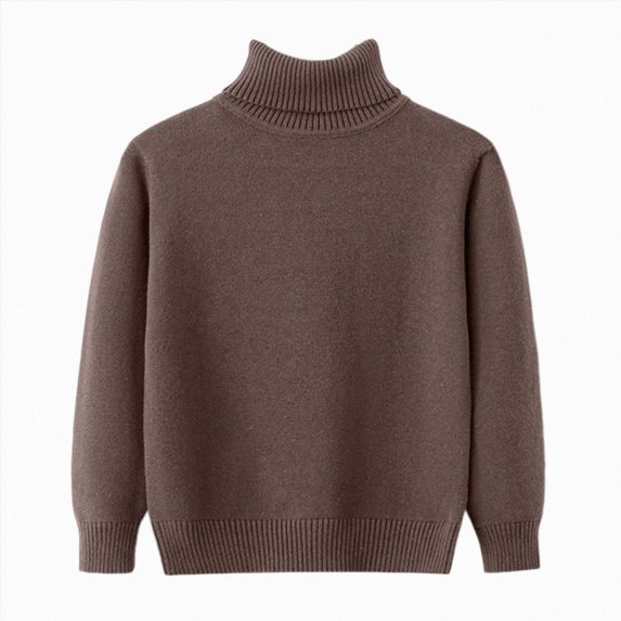 JUMEYU Kids Sweaters Boys Boys Striped Sweaters Kids Fall Fashion Crewneck Rib Knit Pullover Sweater Size 13-14 (Brown,13-14 Years)