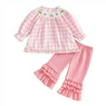 thumbnail image 1 of JUMEYU Little Girl Clothes Sets Kids Toddler Girl Clothes Long Sleeve Top and Girls Pants 2Pcs Girls Outfits 18 24 Months (Red,18-24 Months), 1 of 3