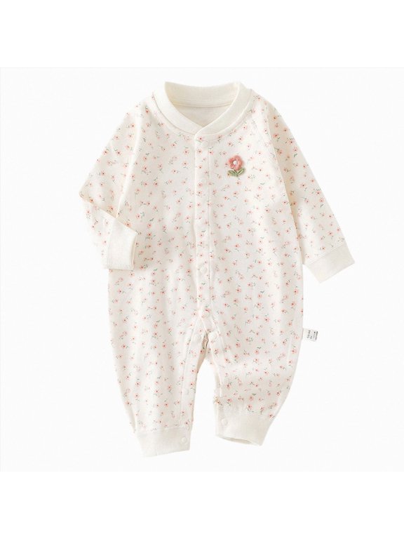 Neutral Baby Clothes Unisex Heart Print, Snap Closure, Love Theme (Pink,12-18 Months)