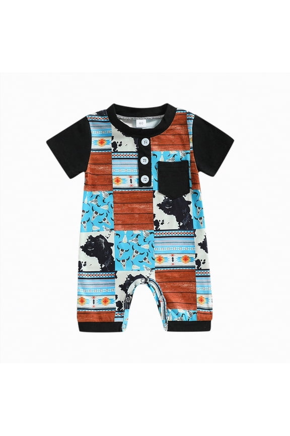 Newborn Baby Boy Clothes Summer Clothes Bodysuits for Baby Funny Infant Girl Boy Clothes Newborn Romper Short Sleeve 0 3 6 9 12 18 24 Months (Sky Blue,0-3 Months)