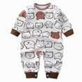 thumbnail image 1 of JUMEYU Newborn Boy Clothes Fall Baby Pajamas Long Sleeve Printing 2 Way Zipper Romper Jumpsuit Sleep and Play 0 3 6 9 12 18 24 Months (Coffee,3-6 Months), 1 of 4