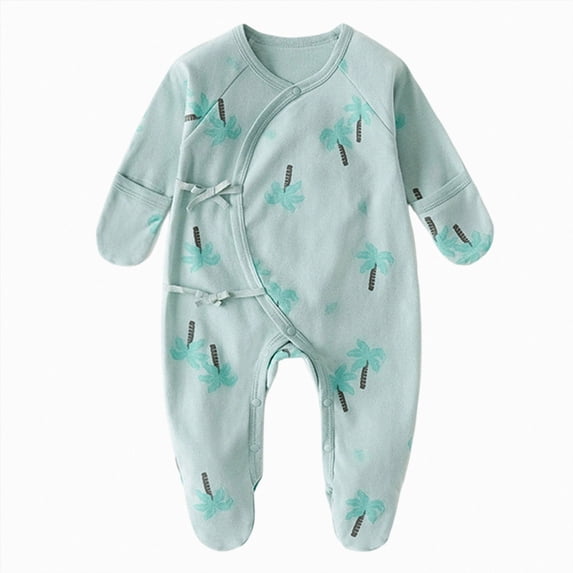 JUMEYU Newborn Girl Clothes Rompers Baby Girl Newborn Clothes Romper Long Sleeve Romper Jumpsuit Infant Fall Winter Rompers Clothes 0 3 6 9 12 18 Months (Green,Newborn)