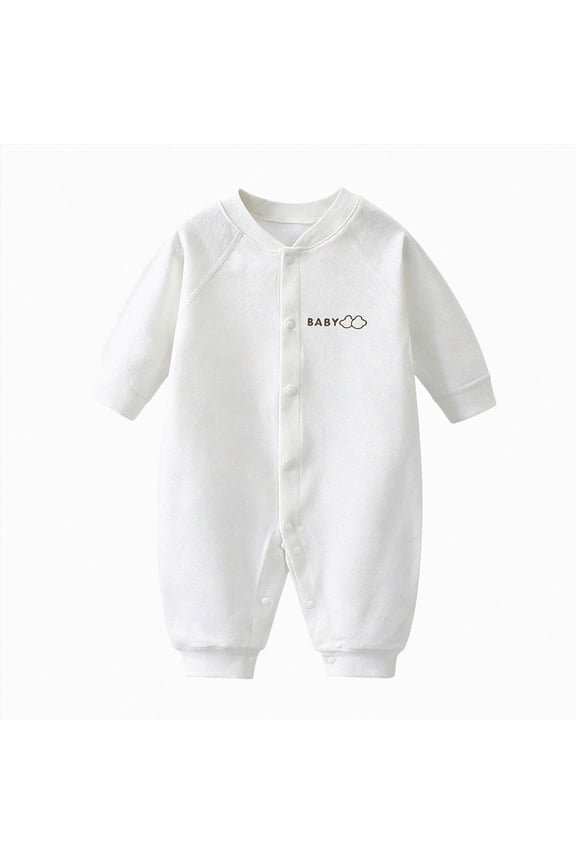 Newborn Sleepers Baby Boy Baby Cowboy Clothes Neutral Zipped Fall Romper Outfit for Boy Girl Infant Lapel Cow Print One-piece Jumpsuit 0 3 6 9 12 18 24 Months (White,6-12 Months)