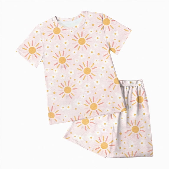 JUMEYU Pajama Set for Girls Short Sleeve Girls Satin Pajamas Silk PJS Set Sleepwear Short Sleeve Long Pants for Toddler Kids 3T 4T (Purple,3-4 Years)