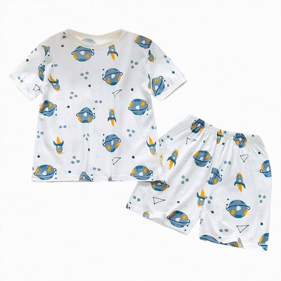 JUMEYU Pajamas for Boys Sets Boys' Infant Snug-Fit Cotton Pajamas Sleepwear Sets 2T 3T (Blue,2-3 Years)