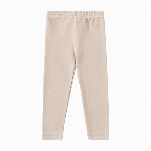 JUMEYU Pants for Baby Girl Girls Leggings Dance Active Pants Casual Tights Stretch Ankle Length for Kid Teens Yoga Running 4T 5T (Khaki,4-5 Years)