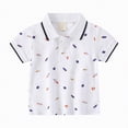 thumbnail image 1 of JUMEYU Polo Boys Boys Classic Polo Shirt Short Sleeve Button T-Shirt Top Soft Blouse Toddler School Uniform Tee 3T 4T (White,3-4 Years), 1 of 6