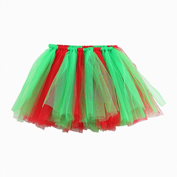 JUMEYU Rainbow Tutu Girl Tween Girl Tutu Skirt Girl Flower Tulle Skirts Little Girls Short Skirt Kid Holiday Birthday Size 8-10T (Green,8-10 Years)