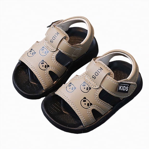 JUMEYU Sandals Kids Boys Boys Girls Sport Sandals Closed Toe Water Hiking Beach Outdoor Shoes (Toddler/Little Kids) Size 9 (Khaki,Toddler 9)