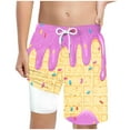 thumbnail image 1 of JUMEYU Shorts for Boys Boys Swim Trunks Soft Boxers Lined no Chafe Swimsuit Bathing Shorts Sandless Quick Dry Functional Drawstring Size 6-7 (Hot Pink,6-7 Years), 1 of 7