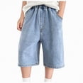 thumbnail image 1 of JUMEYU Shorts for Baby Boy Toddler Boy Cotton Shorts Boys Casual Shorts Pull-on Shorts Soft Baby Boy Shorts for Summer 4t 5t (Blue,4-5 Years), 1 of 9