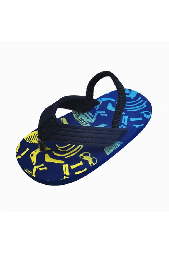 Slipper Kids Girl's Cute Bowtie Slippers Non-Slip Slip On Open Toe Princess Slide Sandals Soft Summer Casual Beach Garden Shoes Size 11(Navy,11 Toddler)