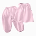 thumbnail image 1 of JUMEYU Summer Girls Outfit Teen Girls 2pcs Outfit Set Crop Top & Flare Pants with Casual Girl Clothes Size 9-10 (Pink,9-10 Years), 1 of 9