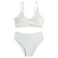 thumbnail image 1 of JUMEYU Swimsuit for Girls 2 Piece Teen Girls Swimwear Botanical Print Pattern Ruffle Patchwork Bathing Suits Swimdress Beach Wear Two Piece Split Swimsuit Size 13-14 Years (White,13-14 Years), 1 of 8