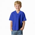 thumbnail image 1 of JUMEYU Teen Golf Shirt Boys Polo Shirt Short Sleeve Mosture Wicking Stretch Printed Active Casual Collared Golf Shirts Size 13-14 (Dark Blue,13-14 Years), 1 of 4