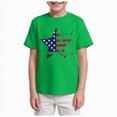 thumbnail image 1 of JUMEYU Toddler 4th of July Shirt Boys Tshirt Striped, Short Sleeve Tee Shirts, Kids Crewneck T-Shirt Stripes Top 5T 6T (Green,5-6 Years), 1 of 4