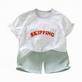 thumbnail image 1 of JUMEYU Toddler Boys Clothes Toddler Baby Boy Print Outfit Short Sleeve T-shirts Elastic Waist Shorts Farm Clothes 2 Piece Summer Set 18 24 Months (White,18-24 Months), 1 of 4