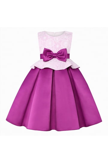 green emerald velvet dress Teen Girl Semi-Formal Dress with Blue Flowers 12 Years / Baby Blue main image 1