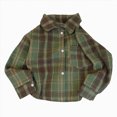 thumbnail image 1 of JUMEYU Toddler Flannel Shirt Jacket Plaid Boys Flannel Plaid Button Down Shirt Long Sleeve Chest Pocket 1T 2T (Dark Green,1-2 Years), 1 of 9