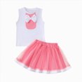 thumbnail image 1 of JUMEYU Toddler Girl Clothes Toddler Girl Skirts Outfit Summer 2Pcs Clothes Tops Mini Skirt Set 12 18 Months (White,12-18 Months), 1 of 8