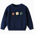 thumbnail image 1 of JUMEYU Toddler Girl Sweater Sweaters for Girls Knit Long Sleeve Crew Neck Soft Pullover Sweater Tops 4T 5T, 1 of 9
