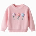 thumbnail image 1 of JUMEYU Toddler Girls Sweater Girls Pullover Sweater Crewneck Long Sleeve Solid Soft Knit Sweater 3T 4T, 1 of 9