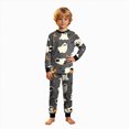 thumbnail image 1 of JUMEYU Toddler Halloween Pajamas Girl Boys Soft Baby 2-Piece Pajamas Sleepwear Pjs for Toddler Kids Boy 4T 5T (Grey,4-5 Years), 1 of 9