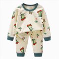 thumbnail image 1 of JUMEYU Toddler Pajamas Set Long Sleeve Kids Pajamas for Boys Girls PJS Set Long Sleeve Sleepwear Soft Pajamas 4T 5T (Dark Green,4-5 Years), 1 of 4
