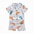 thumbnail image 1 of JUMEYU Toddler Pajamas for Girls Summer Pjs Set Nightwear 2 Pcs Button-Down Sleepwear for Kids 6 12 Months (Orange,6-12 Months), 1 of 4