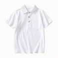 thumbnail image 1 of JUMEYU Toddler Polo Top Boys Short Sleeve Polo Shirts Boys School Uniform Polo Short Sleeve 3T 4T (White,3-4 Years), 1 of 7