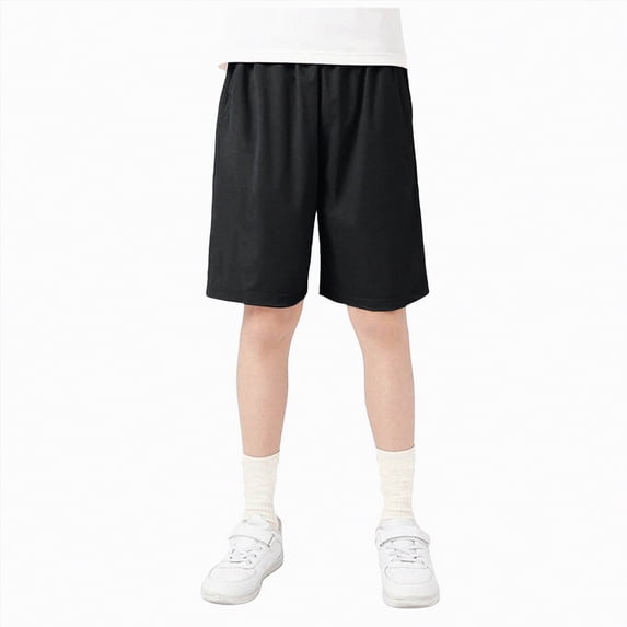 JUMEYU Toddler Soccer Shorts Boys Boys Running Shorts Quick Dry Lightweight Athletic Shorts with Zipper Pockets for Workout Gym Training Outdoor 4t 5t (Black,4-5 Years)