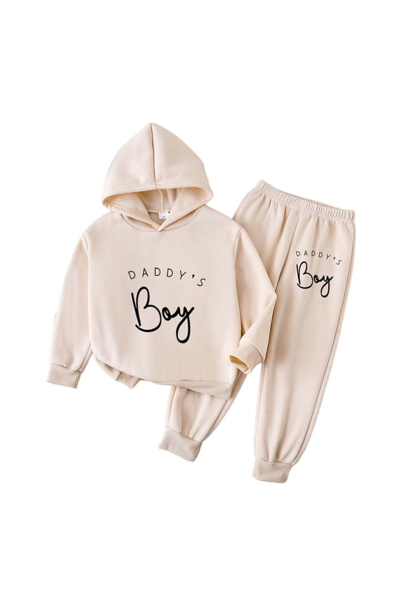 Toddler Sweat Set Toddler Infant Baby Boy Clothes Long Sleeve Hoodie Sweatshirts & Pants Set Fall Winter Outfits 2T 3T (Khaki,2-3 Years)