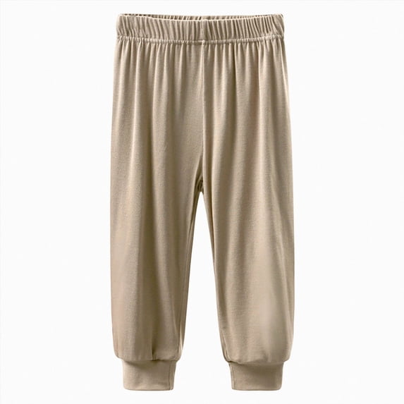 JUMEYU Toddler Sweatpants Toddler Girls Wide Leg Sweatpants Elastic Waist Pants with Pockets Athletic Loose Casual Baby Kids Clothes 2T 3T (Brown,2-3 Years)