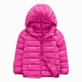 thumbnail image 1 of JUMEYU Toddler Winter Jacket Girls and Boys Lightweight Hooded Puffer Jacket for Kids Zip-Up Coat (Hot Pink,4-5 Years), 1 of 4