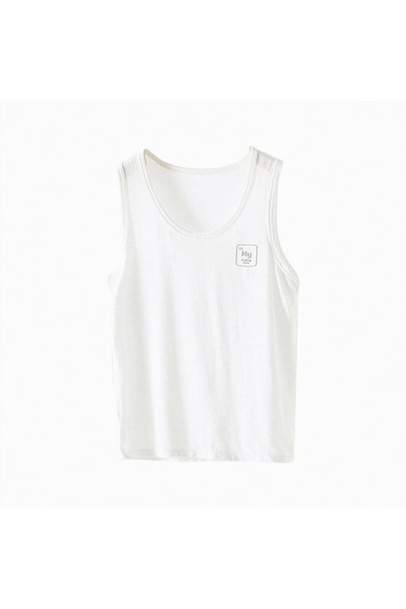 Under Shirts for Boys Boys Tank Top for Infant and Toddler Kids 12 18 Months (White,12-18 Months)