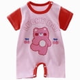 thumbnail image 1 of JUMEYU Unisex Baby Jumpsuit Baby Boy Shirt Romper Summer Infant Clothes 0 3 6 9 12 18 24 Months (Pink,12-15 Months), 1 of 7