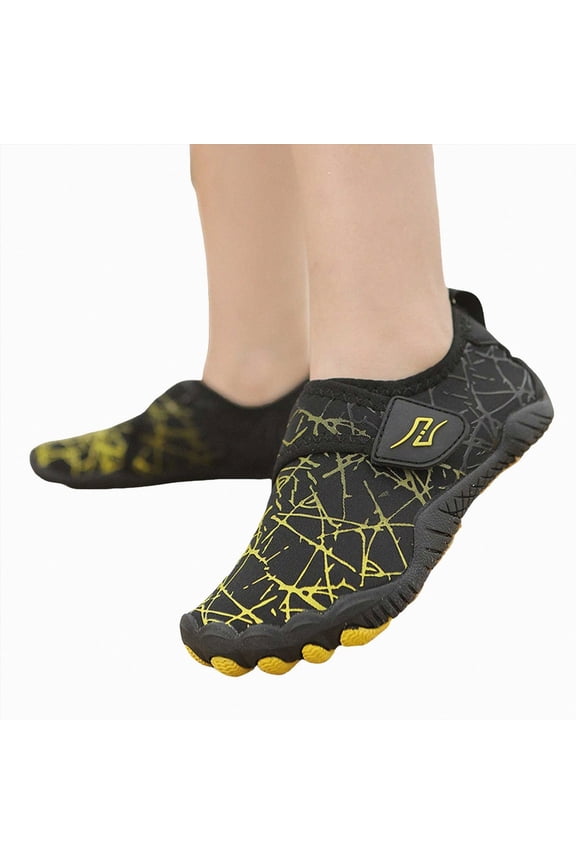 Water Shoes Boys Kids Water Shoes Boys Girls Barefoot Quick Dry Non-Slip Aqua Socks for Beach Swimming Pool (Black, 36)