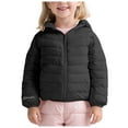 thumbnail image 1 of JUMEYU Winter Jacket for Girls Girls Winter Jacket Long Puffer Coat Water Resistant with Hooded Size 9-10 (Black,9-10 Years), 1 of 9