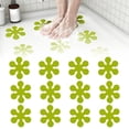 thumbnail image 1 of JUMNUYCUH 12Pcs Anti Slip Shower Stickers, Snowflake Safety Bathtub Non Slip Stickers, Waterproof Shower Floor Non Slip Stickers for Bath Tub, Shower Floor, Tile, Pools and Stairs, 3.9" x 3.9", Green, 1 of 8