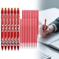thumbnail image 1 of JUMNUYCUH 6Pcs Erasable Pens, 0.5mm Fine Point Red Gel Ink Pens with 20 Pen Refills, Retractable Smooth Writing Pens for Journaling, Drawing and Note Taking, Office Supplies, Classroom Must Haves, 1 of 9