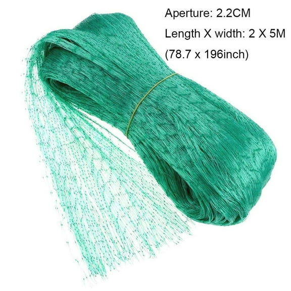 JUMNUYCUH Bird Netting for Garden, Plastic Trellis Netting, Garden Netting Mesh for Garden Protection Bird Fence Plant Netting Deer Squirrels Poultry Protect Fruit Trees Vegetable, 196" x 78.7"
