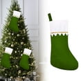 thumbnail image 1 of JUMNUYCUH Christmas Stockings, Felt Christmas Stocking Hanging Ornaments for Holiday Xmas Tree Fireplace Decorations, 9.1" x 14.2", Green, 1 of 9