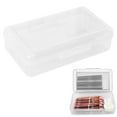 thumbnail image 1 of JUMNUYCUH Double-Layer Hard Pencil Case, Large Capacity Plastic Pencil Box with Snap-Tight Lid, Clear Art Box for Pens, Pencils and Other Stationery, Crayon Box, Classroom Must Haves, White, 1 of 9