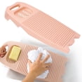 thumbnail image 1 of JUMNUYCUH Laundry Washboard, High Toughness Non-Slip Plastic Wash Board, Portable Washboard for Hand Washing Clothes, Laundry Board for Home, Dormitory, Travel and Camping, Pink, 1 of 9